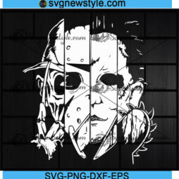 Freddy Jason Michael Myers and Leather face Squad Svg