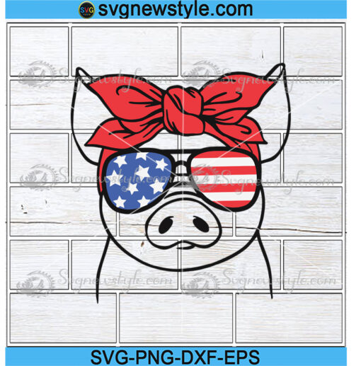 July 4th Pig Svg