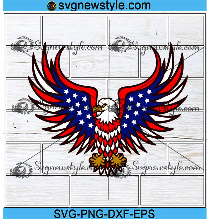 Download American Eagle 3d Layered Mandala Svg Patriotic Eagle With Usa Flag 4th Of July Svg New Style