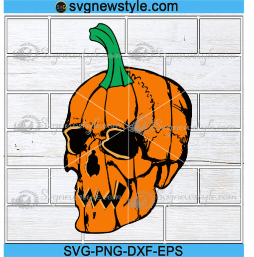 Skull Pumpkin Svg