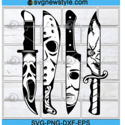 Horror movie characters in knives svg Png