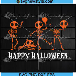 Skeletons Happy Halloween Svg
