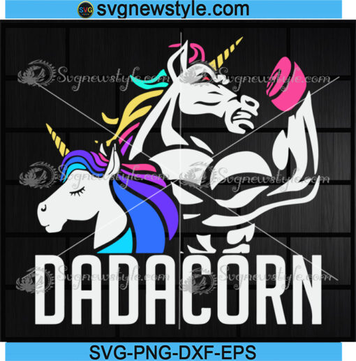 Fathers Day Unicorn Svg