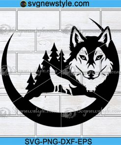 Howling wolf Svg, Wolf and the moon Svg, Png