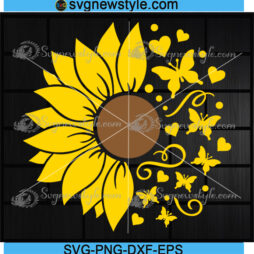 Sunflower Butterfly Svg Png