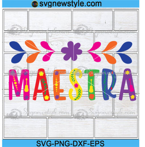 Maestra Folkloric Flowers Svg