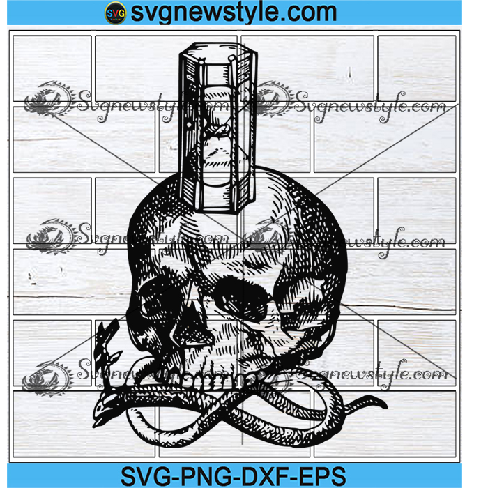 Memento Mori With Skull And Hourglass Svg, PNG, DXF, EPS, Digital Downloads 4 mockup 324