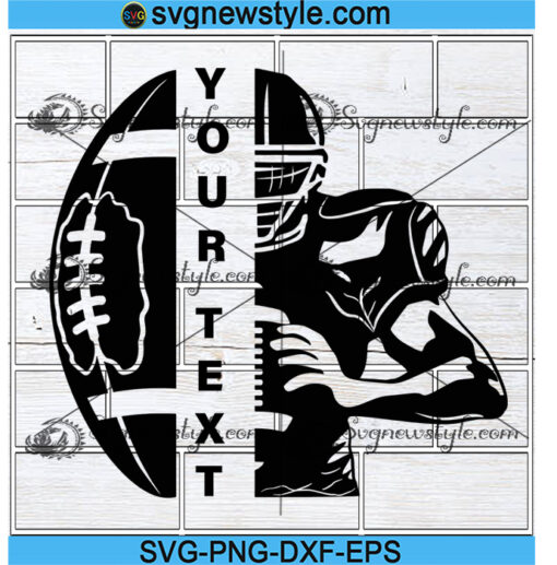 Half Football, Football Season Svg, football team svg, football Player ...