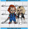 Chucky and Tiffany Svg Png Files
