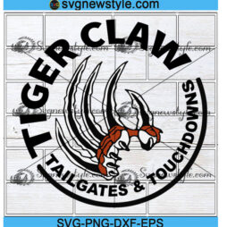 Tiger Claw Tailgates And Touchdowns Svg