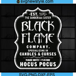 Black Flame Company Label Svg Png