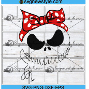 Bandana Jack Skellington Mom Halloween svg