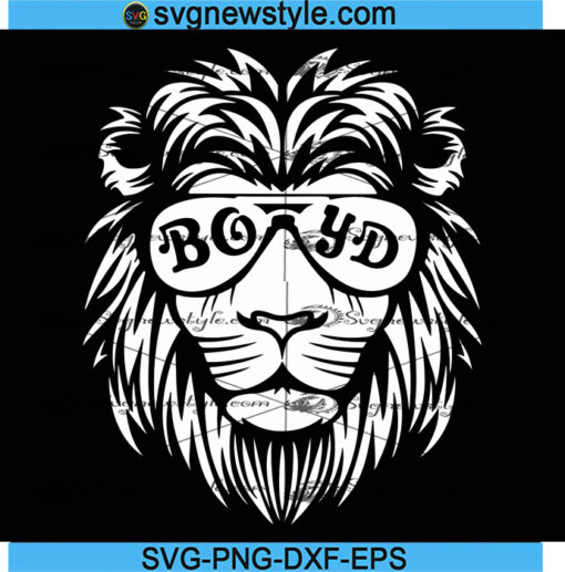 Lion Mascot with Sunglasses Svg