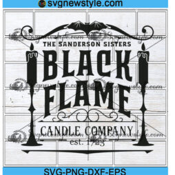 Black flame candle company Svg