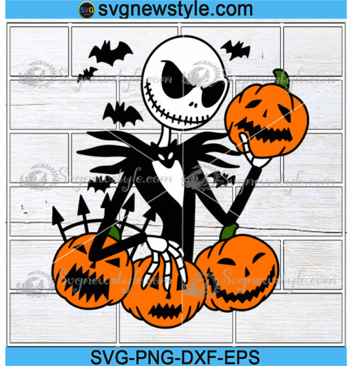 jack skellington pumpkin svg