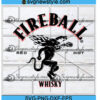 Fireball Whiskey Emblem Logo Svg