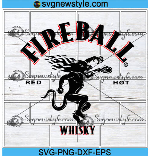 Fireball Whiskey Emblem Logo Svg