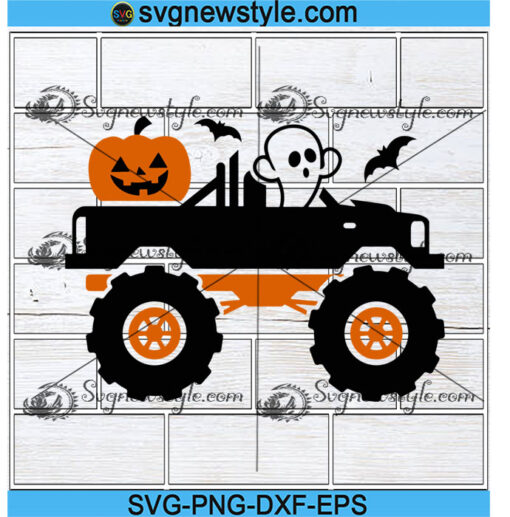 Ghost Monster Truck Svg