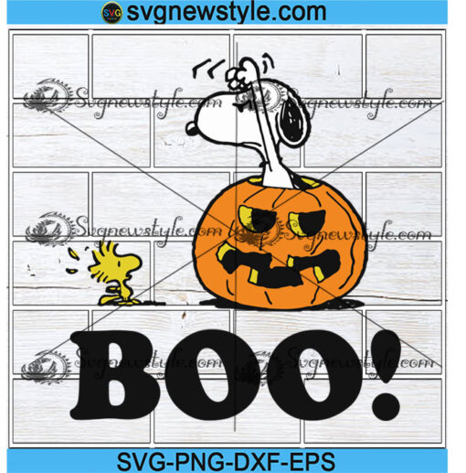 Halloween Snoopy Boo Svg