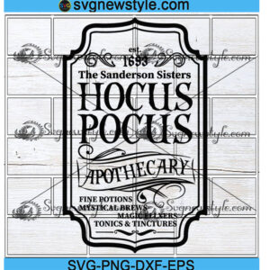 Hocus Pocus Apothecary svg