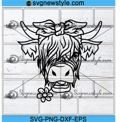 Highland Cow Bandana svg