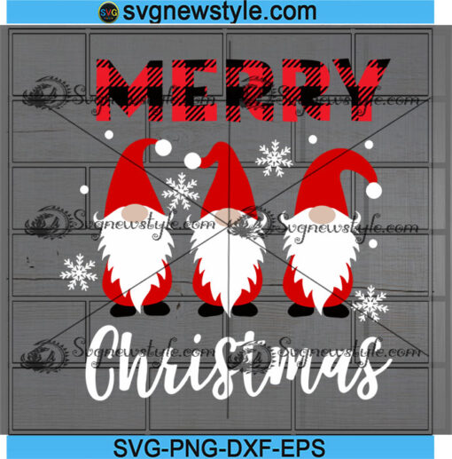 Merry Christmas Gnomes Svg