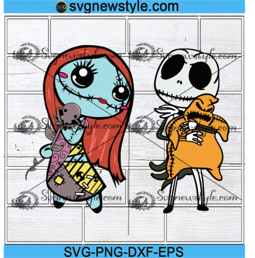 Halloween Jack Skellington And Sally Svg Png