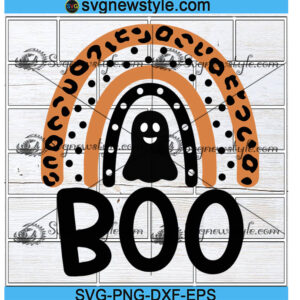 Boo Ghost Rainbow svg