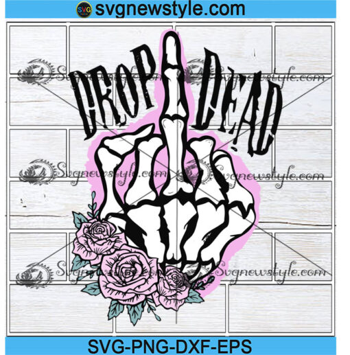 Bones middle finger Pastel Goth Horror SVG