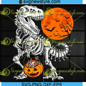 Dinosaur Skeleton T rex Scary Svg