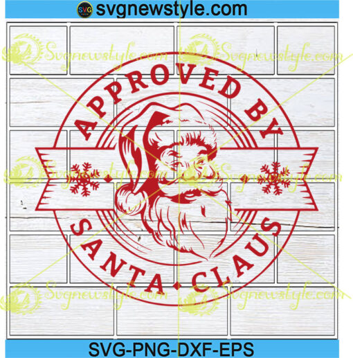 Santa approved stamp svg