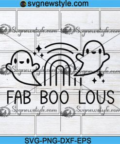 Fab Boo Lous Svg, Fall Svg, Halloween Svg, Ghost Svg, Png, Dxf, Eps