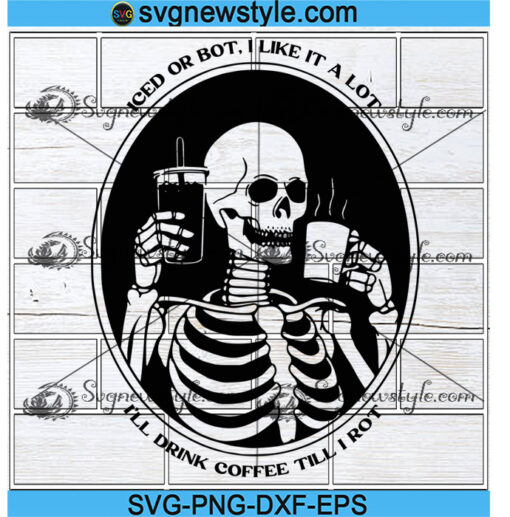 Coffee Skull Svg