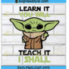 Learn It You Will Teach It I Shall Svg