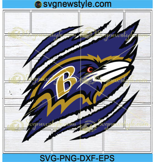 Baltimore Ravens Ripped Claw svg