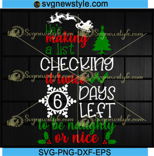 Christmas Countdown Svg Png