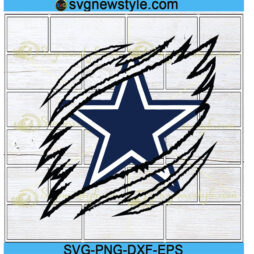 Dallas Cowboys Ripped Claw svg