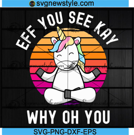 Funny Yoga Unicorn Svg