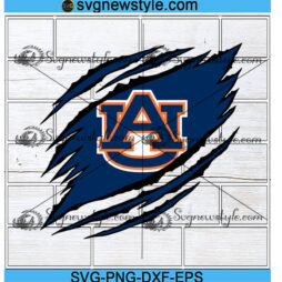 Auburn Tigers Ripped Svg