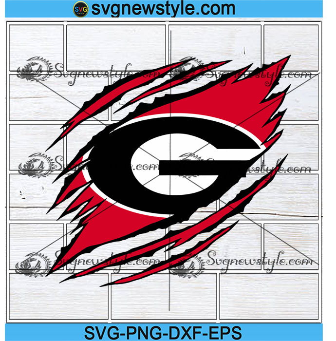 Georgia Bulldogs Ripped Svg, Png, Dxf, Eps, Digital Downloads 4 mockup 451