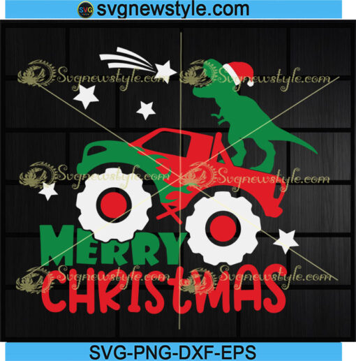 Merry Christmas Monster Truck Svg Png