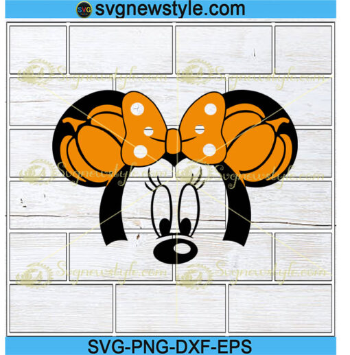 Minnie Pumpkin Ears Svg