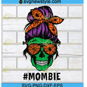 Mombie Halloween Mom Skull Svg