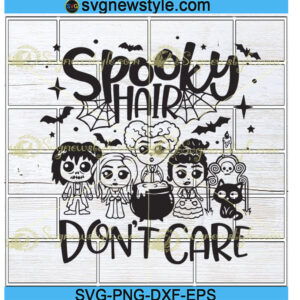 Spooky Hair Witch Sisters Svg