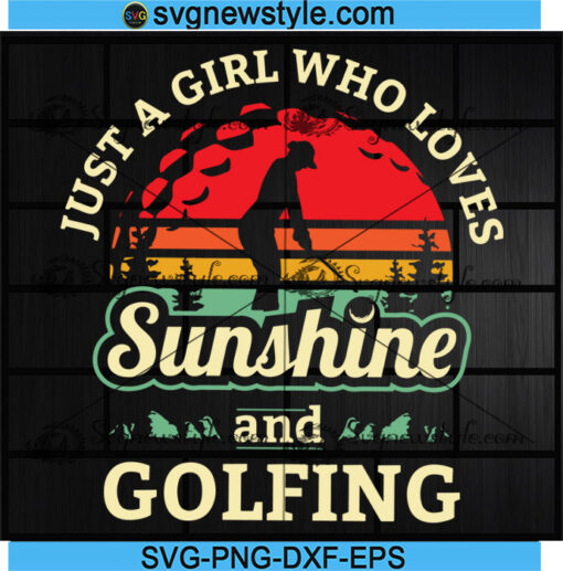 Retro Sunset Sunshine Girl Art Svg