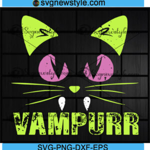 Vampurr Vampire Cat Halloween Svg