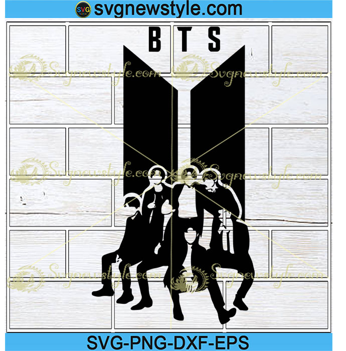 BTS svg, BTS members and logo in monogram svg, Kpop star Svg, Png, Dxf ...