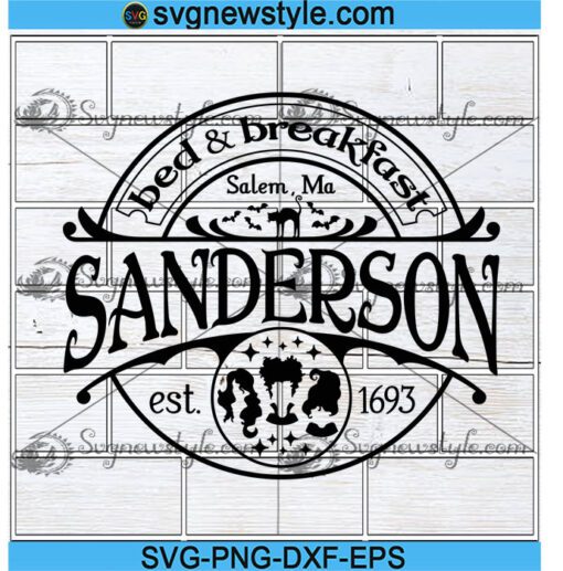 Sanderson Bed and Breakfast Svg Files