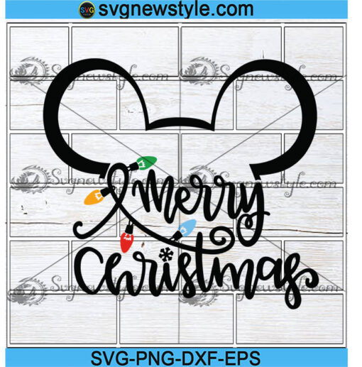 Mickey Merry Christmas Svg Files