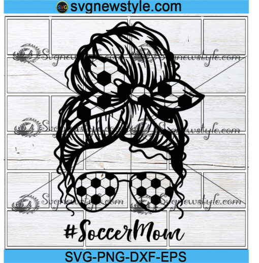 Soccer Mom Messy Bun svg